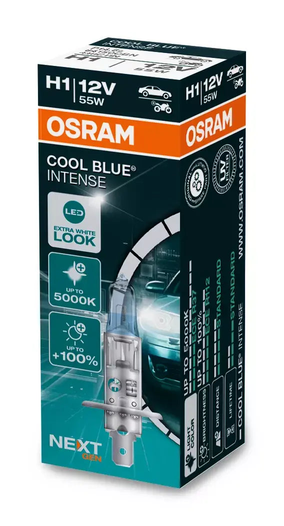 Osram Cool Blue Intense (NEXT GEN) H1 Halogenlampe (Einzelpackung) | 64150CBN