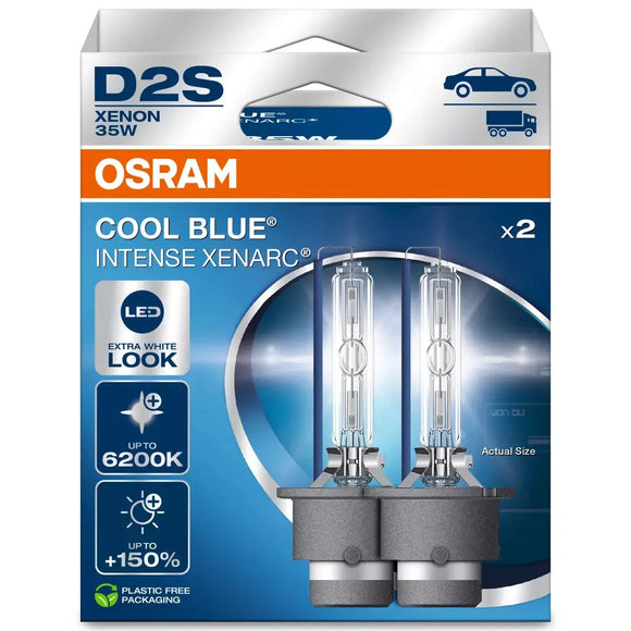 Osram 66240CBN 66240CBI cool blue intense D2S HID xenon bulbs 2 pack