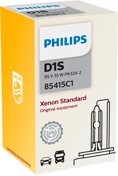 Philips standard OEM D1S HID xenon bulbs 85415C1 New packaging