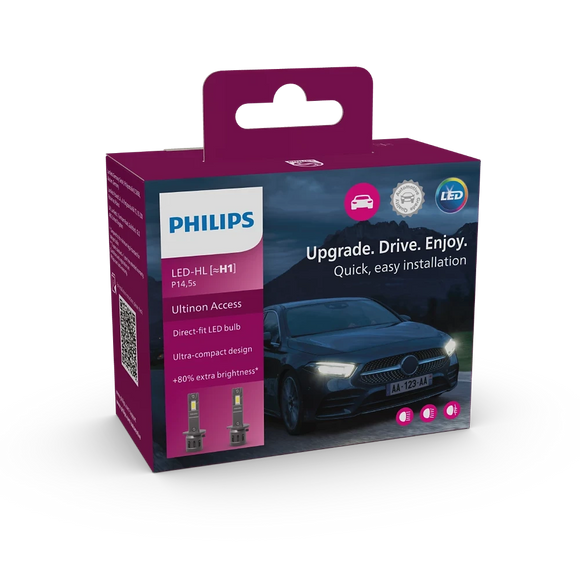Philips Ultinon Access H1 LED Easy to install halogen replacement H1 LED duo package