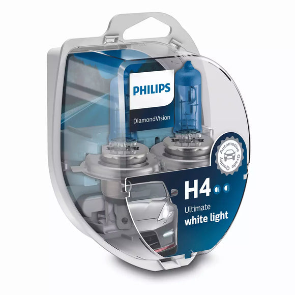 Philips DiamondVision H4 | Ultieme witlicht-halogeenlampen | 12342DVS2
