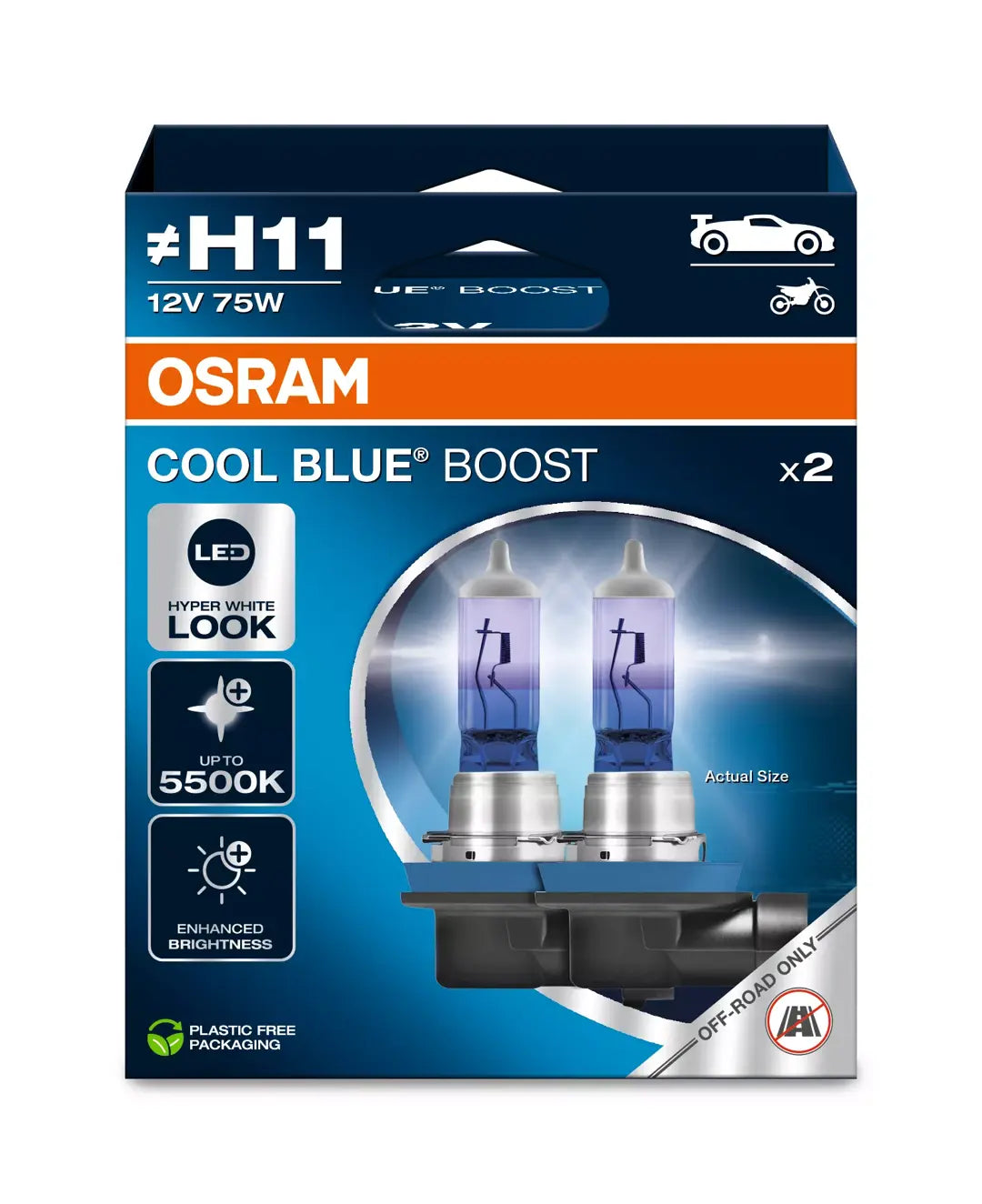 H11 halogen headlight bulbs premium quality Osram & Philips ...