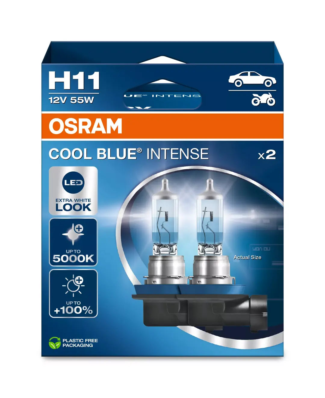 H11 halogen headlight bulbs premium quality Osram & Philips ...