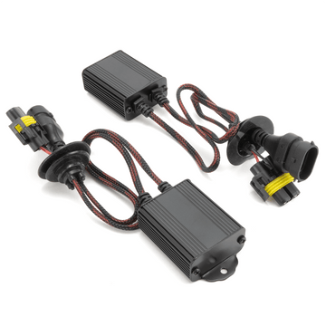 9005 LED bulbs - pair - Foglight - Yellow wiring connectors and adapters for enhanced illumination