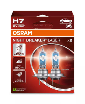 Osram Night Breaker Laser H7 Halogenlampen - 64210NL-2HB - 2er-Pack