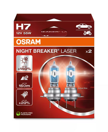 Osram Night Breaker Laser H7 Halogenlampen - 64210NL-2HB - 2er-Pack