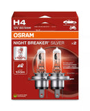 Osram night breaker Silver H4 Halogen upgrade bulbs - 64193NBS-2HB - 2 bulbs-1
