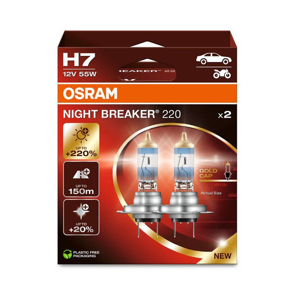 Osram Night Breaker 220 H7 Halogenlampen | 64210NB220-2HB | Duopack