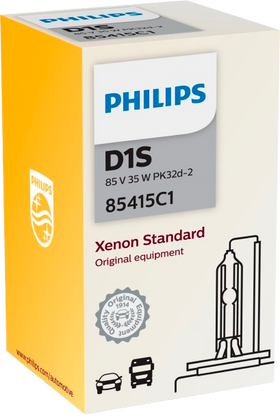 Philips standard OEM D1S HID xenon bulbs 85415C1 New packaging