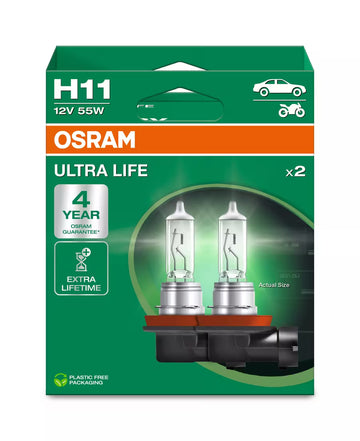 Osram Ultra LIfe H11 Halogenlampen - 64211ULT - 2er-Pack