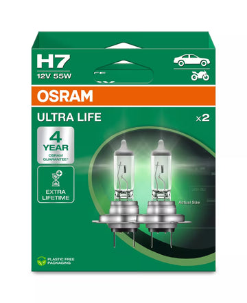 Osram Ultra LIfe H7 Halogenlampen - 64210ULT - 2 Lampen